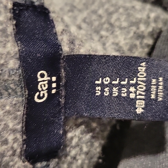 Gap Hoodie Large Blue with White & Pink Letters - Picture 3 of 3